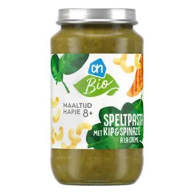 AH Biologisch Speltpasta kip en spinaz a la creme 8m03 (220g)