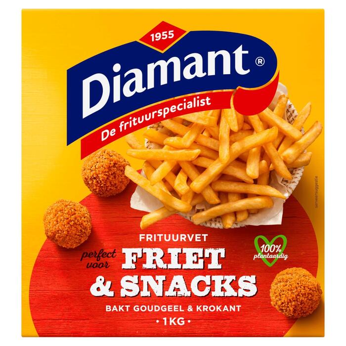 Diamant Friet & snacks vast frituurvet (Pak, 1kg)
