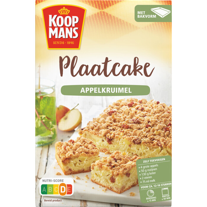 Koopmans Plaatcake Appelkruimel 450 g (450g)