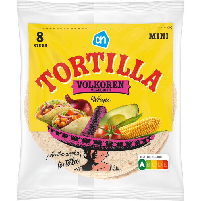 AH Tortilla volkoren wraps mini (232g)