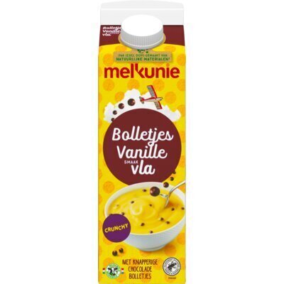 Bolletjes vanille vla met crunch (Pak, 1L)