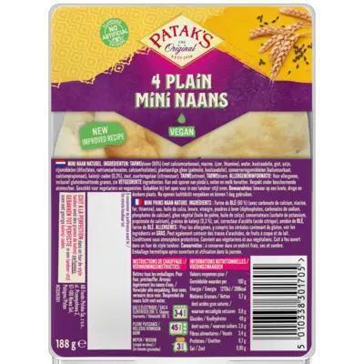 Patak's Mini naan plain (188g)