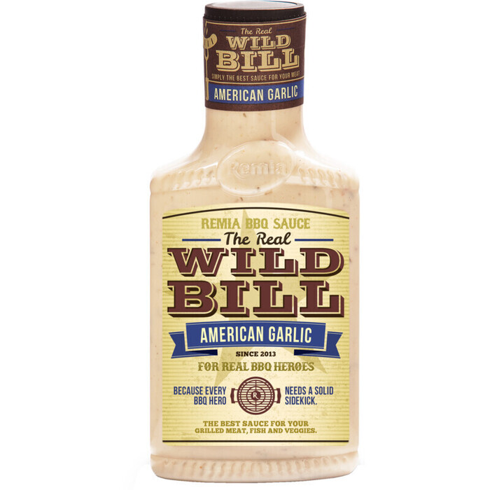 The Real Wild Bill American Garlic BBQ Saus (Fles, 45cl)