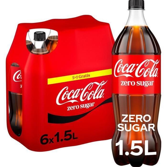 Coca-Cola Zero Sugar 5+1 Gratis 6 x 1,5L PET Fles (6 × 1.5L)