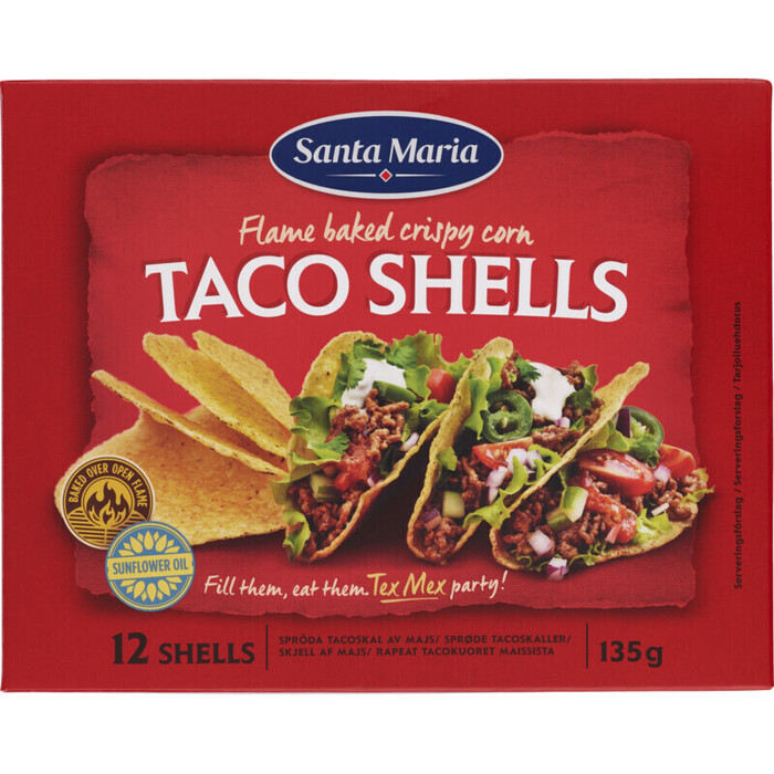 Santa Maria Taco Schelpen 12 Stuks 135g (135g)