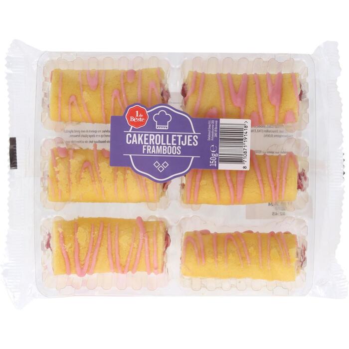 1 de Beste Cakerolletjes framboos (150g)