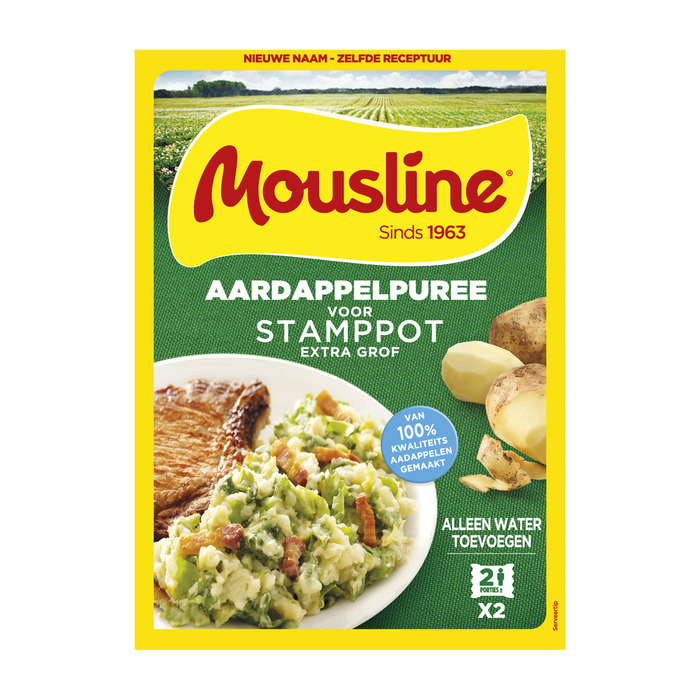Mousline Aardappelpuree Voor Stamppot Extra Grof 230g (2 × 115g)