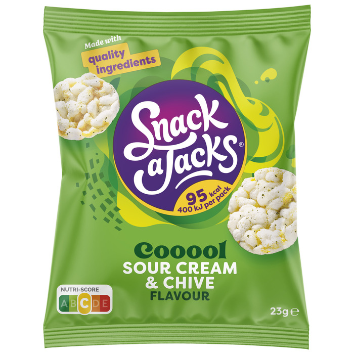 Snack A Jacks Crispy Rijstwafels Sour Cream Chive 23gr (23g)