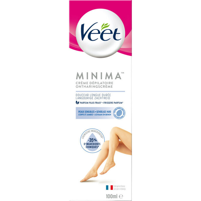 Veet Minima Ontharingscrème Gevoelige Huid Lichaam en Benen 100 ml (100ml)