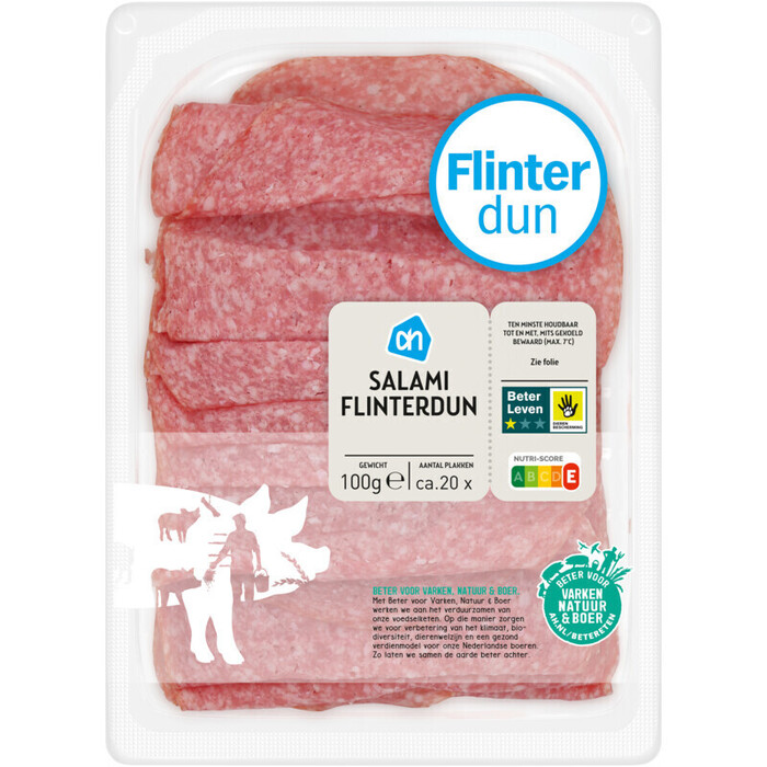 AH Flinterdunne goudsalami (100g)