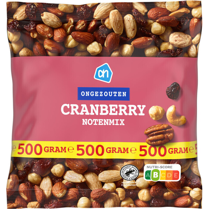 AH Ongezouten cranberry notenmix (500g)