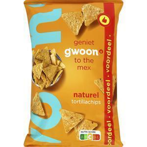 G'woon tortilla chips naturel 300gr (300g)