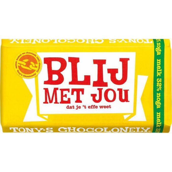 Tony's Chocolonely Melkchocolade reep Noga - Blij met jou! (180g)