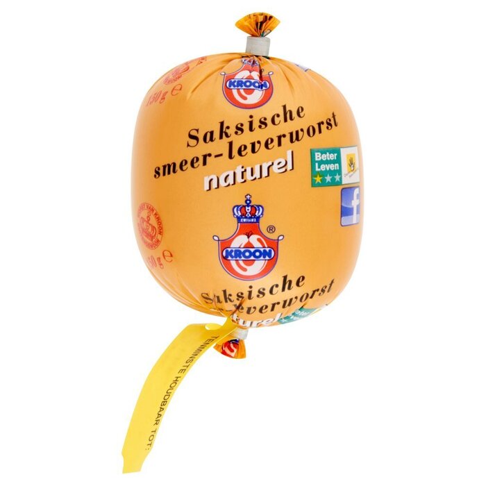 Kroon Saksische Smeer-Leverworst Naturel 150 g (Stuk, 150g)