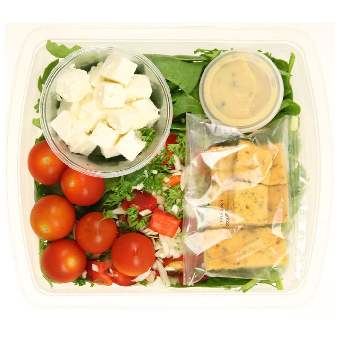 Fresh & Easy Lunch salade kaas hummus (250g)
