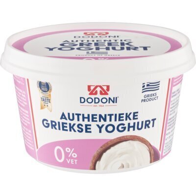 Dodoni Authentieke Griekse Yoghurt 0% Vet 500 g (500g)