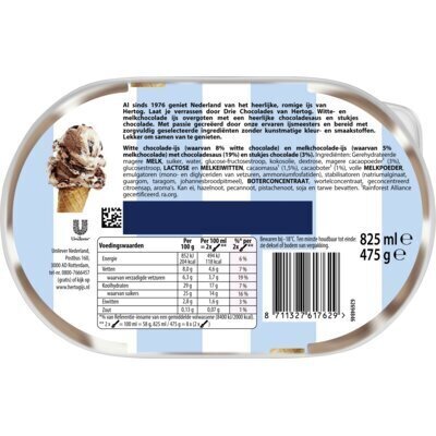 Ijs drie chocolades (0.83L)