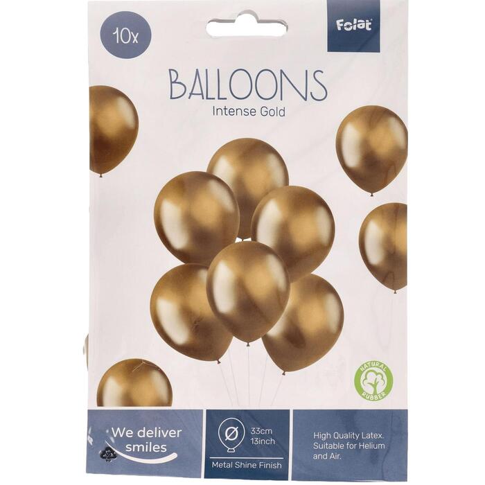 Folat Ballonnen Intense Gold 33cm - 10 stuks