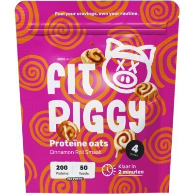 Fit Piggy Proteïne oats cinnamon bun (300g)