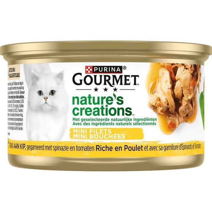 Gourmet Nature's Creation Rijk aan Kip Gegarneerd met Spinazie en Tomaten 85 g (85g)