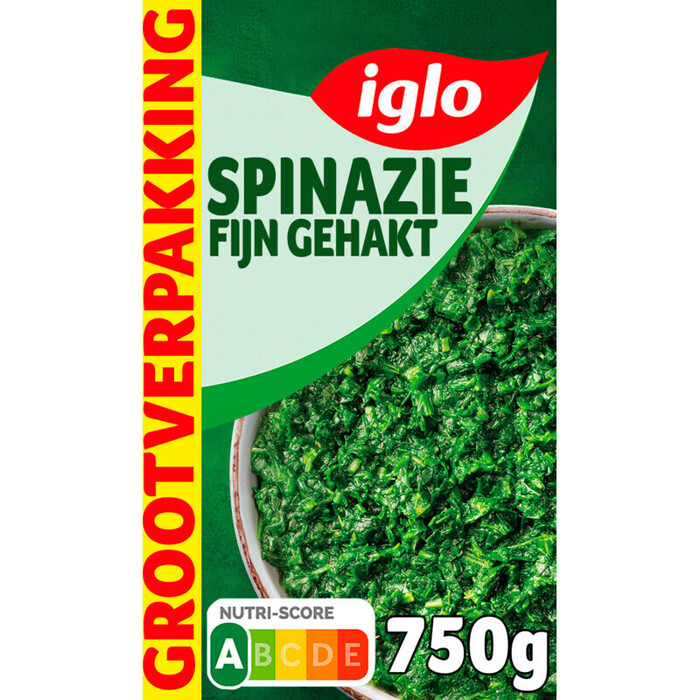 Spinazie Fijn gehakt (Doos, 750g)