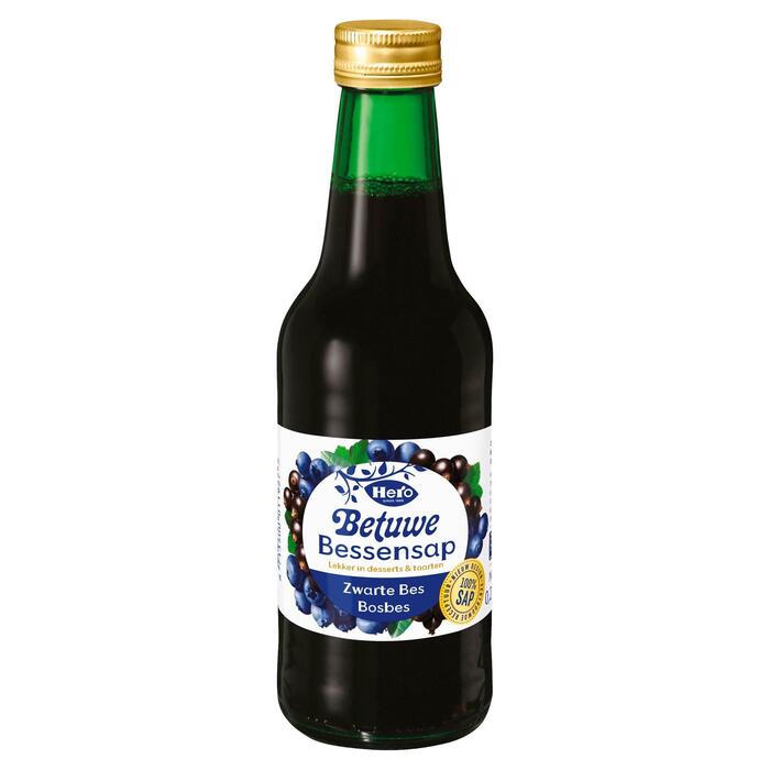 Hero Betuwe bessensap zwarte bes-bosbes (Fles, 250ml)