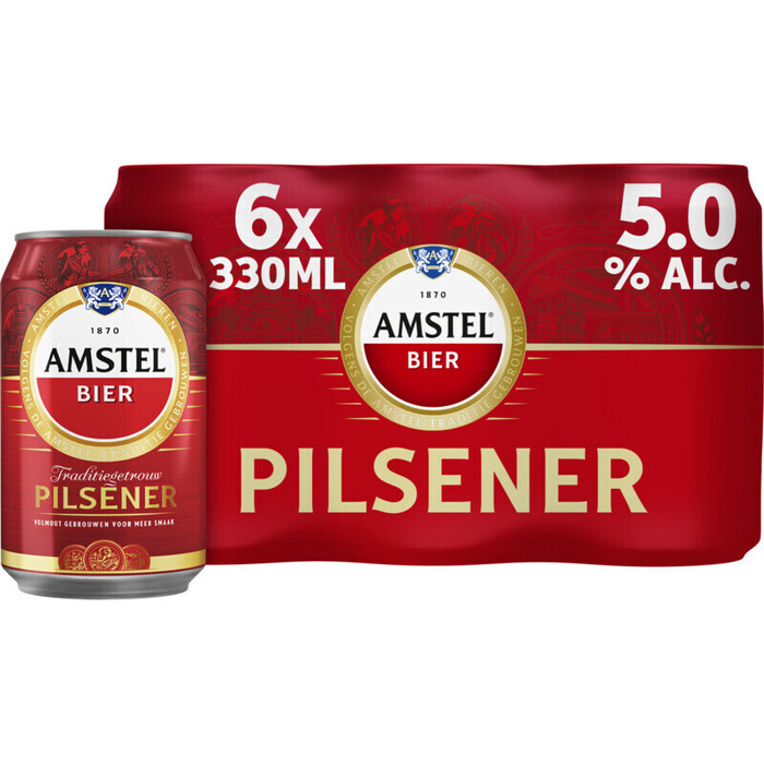 Amstel Bier Blik 33 cl (6 × 33cl)