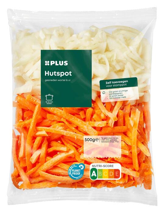 Hutspot gesneden Peen en Ui (Zak, 500g)