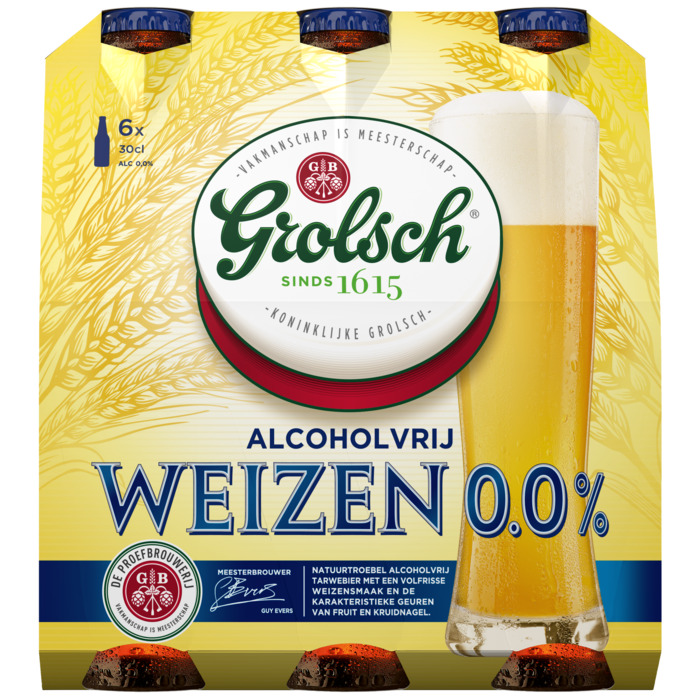 Grolsch Weizen 0.0% bier fles 6 x 30 cl (Set, 1.8L)