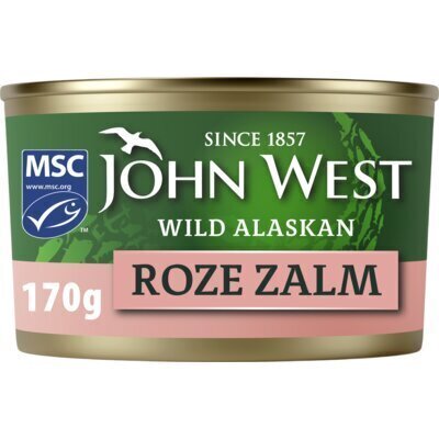 John West Wilde roze zalm zonder vel en graat MSC (Blik, 170g)