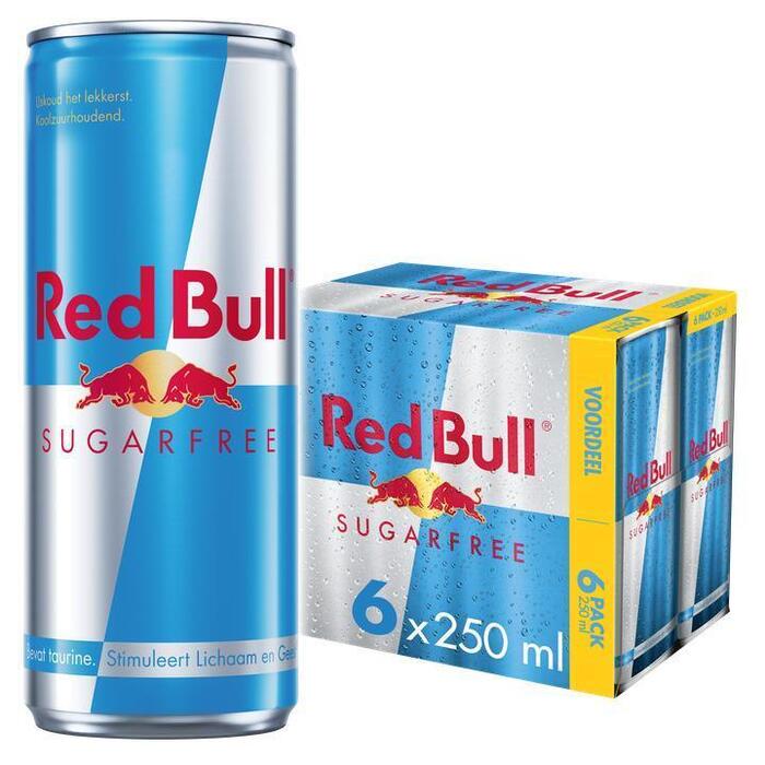Red Bull Energy Drink Suikervrij 6 x 250ML (6 × 250ml)