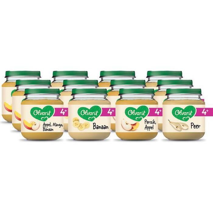 Olvarit Variatiemenu Fruit 4 mnd 4+ Maanden 125 g (125g)