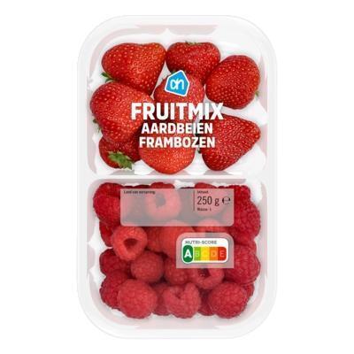 AH Fruitmix aardbeien frambozen (250g)