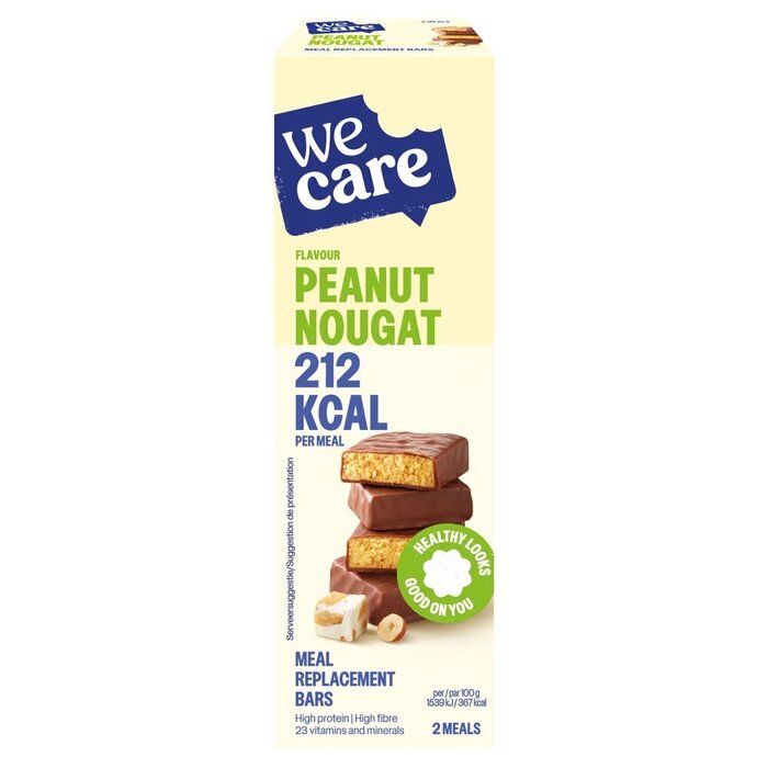 WeCare Flavour Peanut Nougat Meal Replacement Bars 2 x 58 g (58g)