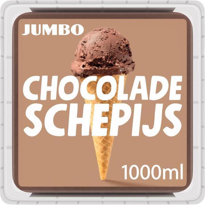 Jumbo Chocolade Schepijs 1L (520g)