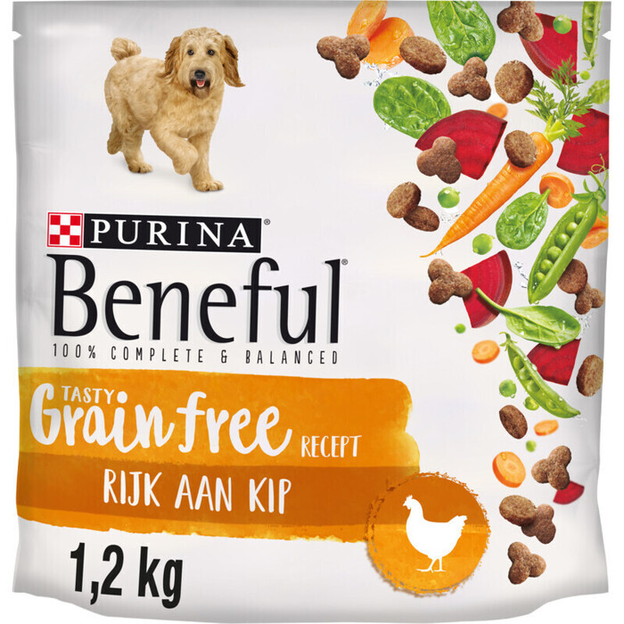PURINA® Beneful® Grain Free Rijk aan Kip met Groenten 1,2 kg (1.2kg)