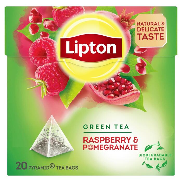Lipton Groene thee raspberry pomegranate (28g)