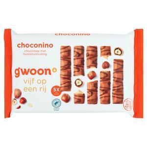 g'woon Choconino Chocoreep met Hazelnootvulling 5 x 21 g (105g)