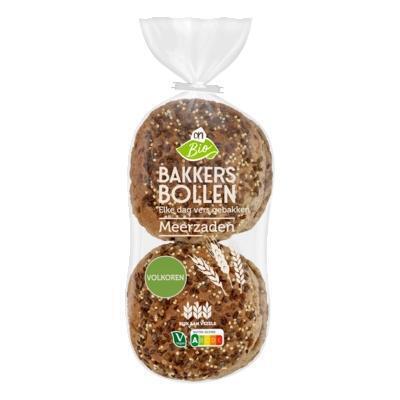 AH Biologisch Bakkersbollen volkoren meerzaden