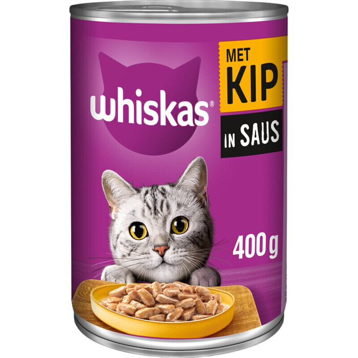 Whiskas met Kip in Saus 1+ Jaar 400 g (Stuk, 400g)