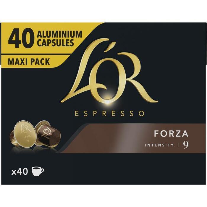 L'OR Espresso Forza Koffiecups Familiepak 40 stuks (208g)