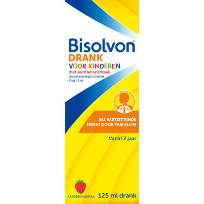 Bisolvon Drank voor kinderen aardbei (125ml)