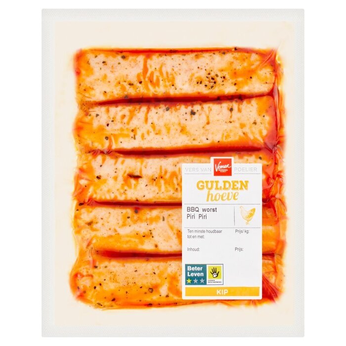 Bbq worst kip piri piri 5st (325g)