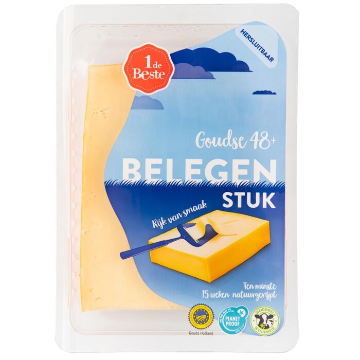 1 de Beste Belegen kaas 48+ stuk (470g)