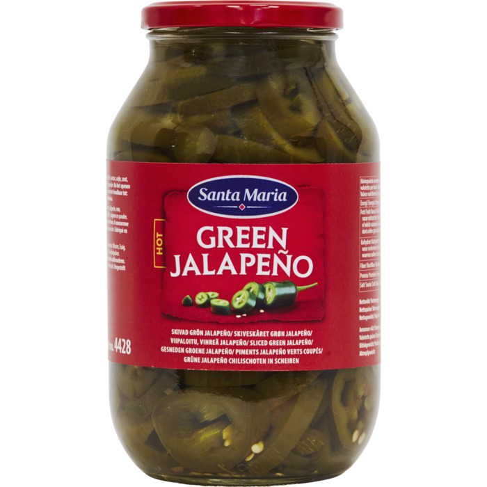 Santa Maria Tex Mex Green Jalapeños Hot 900 g (900g)