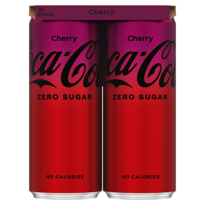 Coca-Cola Zero Sugar Cherry 4 x 250 ml (4 × 250ml)