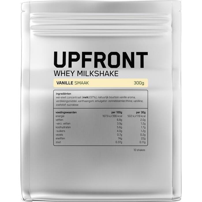 Upfront Whey milkshake vanille smaak (300g)
