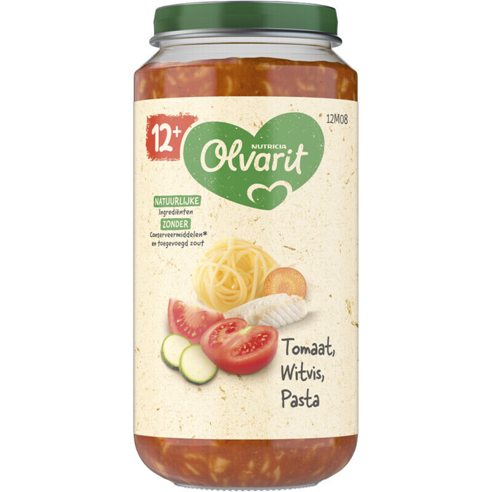 Olvarit Tomaat Witvis Pasta 12+ Maanden 250 g (250g)