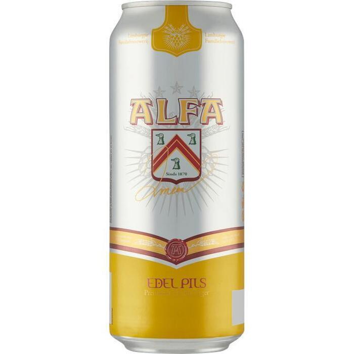 Alfa Edel Pils Premium Dutch Lager Blik 50 cl (0.5L)