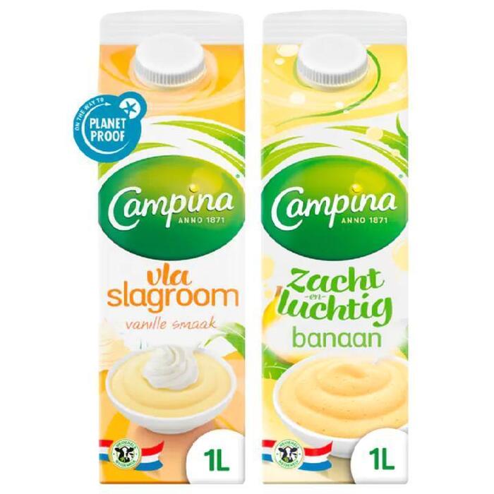 Campina Slagroomvla & Campina Vla Banaan